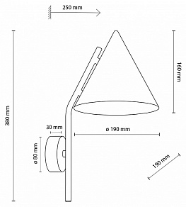 Бра TK Lighting Cono 11089 CONO BEIGE