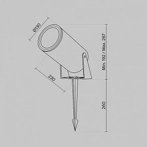 Наземный низкий светильник Maytoni Bern O050FL-L30W3K