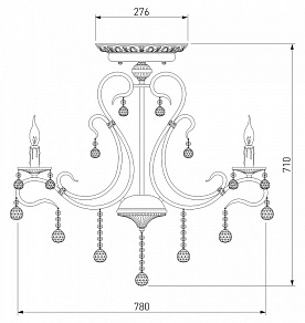 Люстра на штанге Eurosvet Ernin 12505/8 античная бронза Strotskis