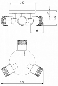 Потолочная люстра Eurosvet Silvia 20026/3 белый с золотом/хром