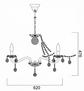 Подвесная люстра Maytoni Beatrix DIA019-06-G