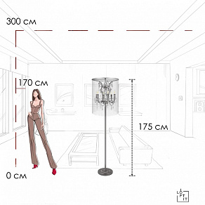Торшер Loft it Vaille Crystal 10450F