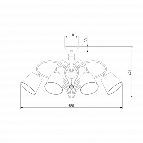 Люстра на штанге Eurosvet Lilly 60074/8 античная бронза