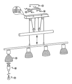 Подвесной светильник Globo Panna 54533-4Z