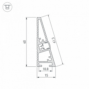 Профиль для плинтусов Arlight PLINTUS 052398