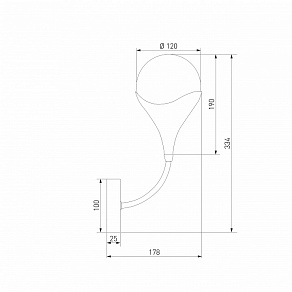 Бра Eurosvet Calyx 60169/1 никель