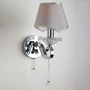 Бра Eurosvet Kelly 10085/1 хром/прозрачный хрусталь Strotskis