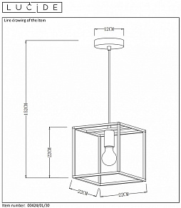 Подвесной светильник Lucide Ruben 00424/01/30