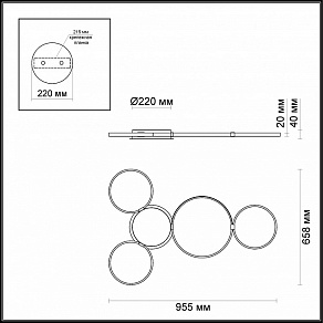 Накладной светильник Odeon Light Olimpo 4016/36CL