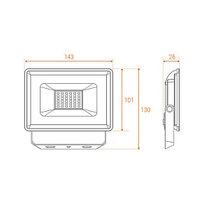 Настенно-потолочный прожектор Wolta WFL-30W WFL-30W/06