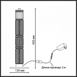 Настольная лампа декоративная Odeon Light COLLIER 5456/15TL