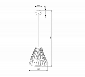 Подвесной светильник Eurosvet Cesta 40016/1 LED коричневый