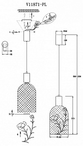 Подвесной светильник Moderli Ophelia V11871-PL