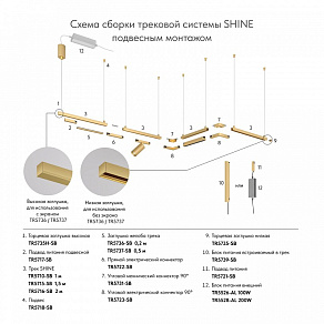 Токопровод концевой Denkirs SHINE BASE TR5717-SB