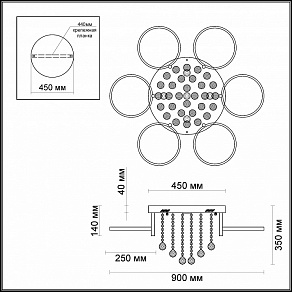 Накладной светильник Odeon Light Velo 3955/96L