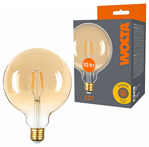 Лампа светодиодная Wolta  E27 10Вт 2400K WF-G125-10W2.4KE27