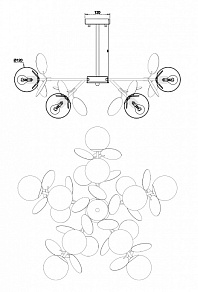 Люстра на штанге Freya Satellite FR5165PL-10S