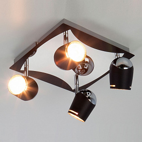 Спот Eurosvet Middle 20057/4 хром/черный