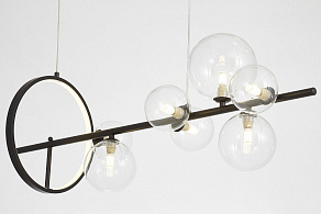Подвесная люстра LUMINA DECO MERIDO LDP 7033-7 BK+CL