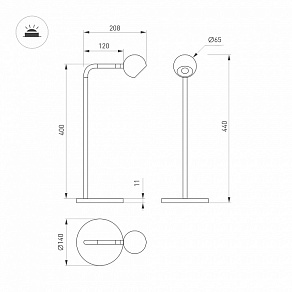 Настольная лампа декоративная Arlight OTTORI 058487