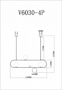 Подвесной светильник Moderli Miya V6030-4P