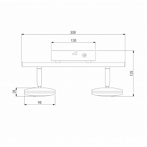 Бра Eurosvet Rоund 20002/2 хром 10W