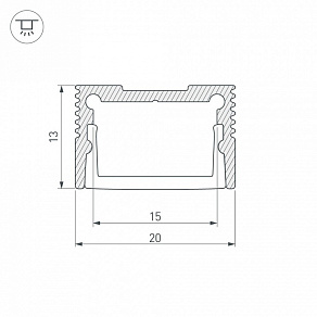 Профиль накладной Arlight SL-SLIM 036036