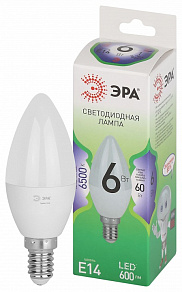 Лампа светодиодная Эра Green Line E14 6Вт 6500K LED B35-6W-865-E14 GL