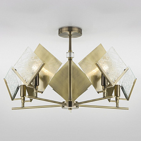 Подвесная люстра Eurosvet Rombo 60110/5 античная бронза