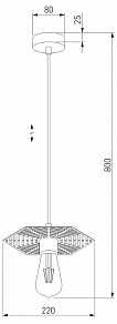 Подвесной светильник Eurosvet Creto 50167/1 серебряный