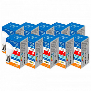 Набор из 10 ламп светодиодных Volpe OPTIMA E27 6Вт 4000K UL-00013823