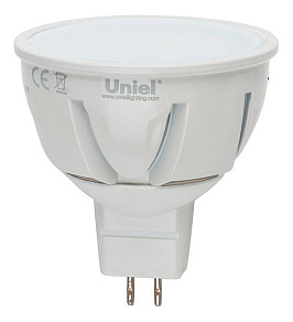 Лампа светодиодная Uniel Palazzo GU5.3 5Вт 3000K LED-JCDR-5W/WW/GU5.3/FR ALP01WH