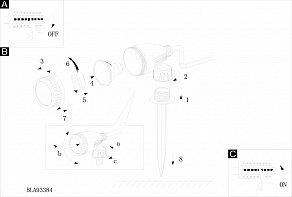 Наземный низкий светильник Eglo ПРОМО Nema 1 93384