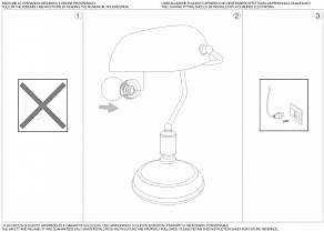 Настольная лампа офисная Ideal Lux Lawyer LAWYER TL1 CROMO