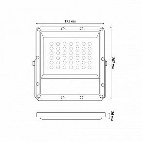 Настенно-потолочный прожектор Uniel ULF-F51D UL-00012758
