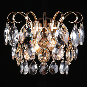 Накладной светильник Eurosvet Crystal 10081/2 золото/прозрачный хрусталь Strotskis
