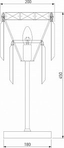 Настольная лампа декоративная Eurosvet Elegante 01136/1 хром/прозрачный хрусталь Strotskis