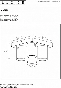 Спот Lucide Nigel 09929/20/16