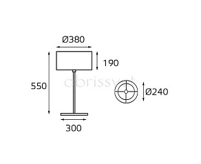 Настольная лампа декоративная Italline 4327 4327+6019