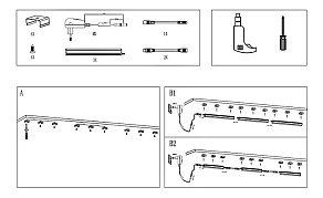 Набор накладных светильников Globo Ottawa 42434
