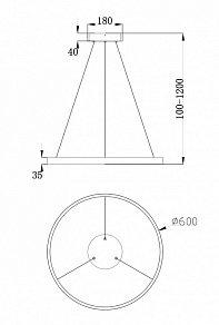 Подвесной светильник Maytoni Rim MOD058PL-L32BS4K
