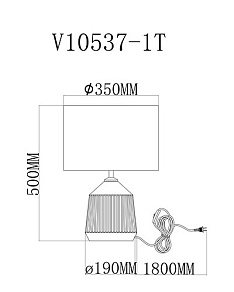 Настольная лампа декоративная Moderli Palma V10537-1T