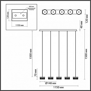 Подвесной светильник Odeon Light Fivre 5032/30LA