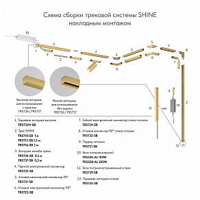 Трек накладной Denkirs SHINE BASE TR5716-SB