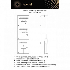 Подвесной светильник Aployt Krysia APL.060.06.08