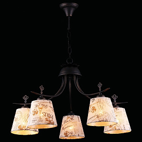 Подвесная люстра Natali Kovaltseva Alps ALPS 11430/5С BROWN GOLD