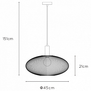 Подвесной светильник Lucide Mesh 21423/45/30