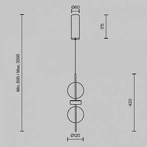Подвесной светильник Maytoni Double Moon MOD478PL-L8B3K