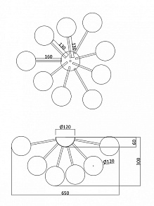 Потолочная люстра Freya Alexis FR5120CL-09G