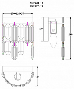 Накладной светильник MyFar David MR1970-1W